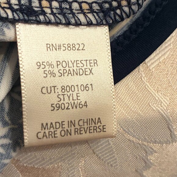 Max Studio Blue w/Border Printed Fit & Flare Dress - Size M - Picture 9 of 10